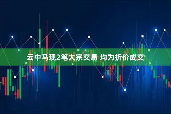 云中马现2笔大宗交易 均为折价成交